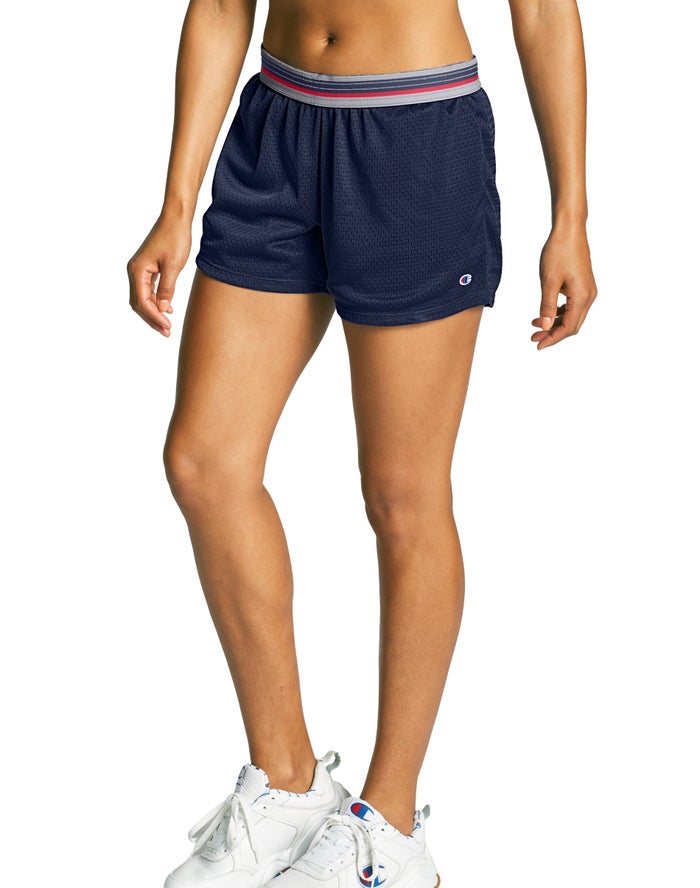 Champion Womens Shorts NZ - Mesh 4 Navy ( 9258-VHWEP )